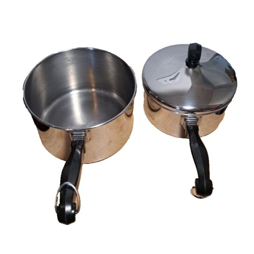 2 Farberware 1 Qt w LID 2 Qt NO LID Stainless Steels Pot